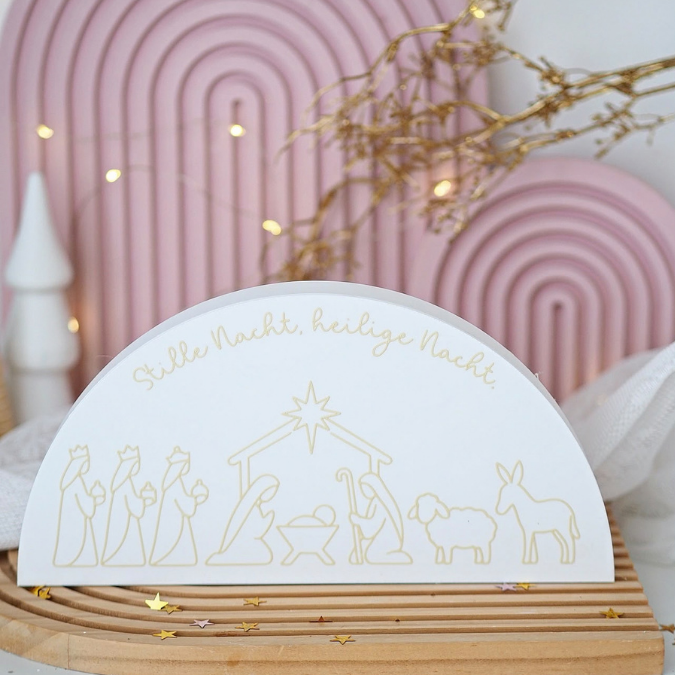 1 STL 3D Druck Datei Krippe zum beleuchten Weihnachten für Lichterkette Aufsteller Lichtkrippe 3D-Datei Heilige Nacht mit Deckel zum kleben – Bild 9