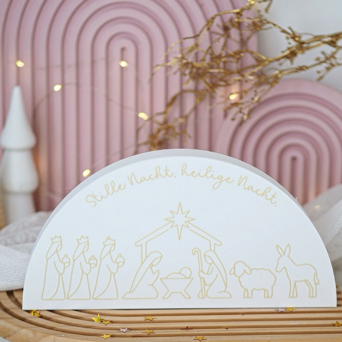 1 STL 3D Druck Datei Krippe zum beleuchten Weihnachten für Lichterkette Aufsteller Lichtkrippe 3D-Datei Heilige Nacht mit Deckel zum kleben – Bild 7