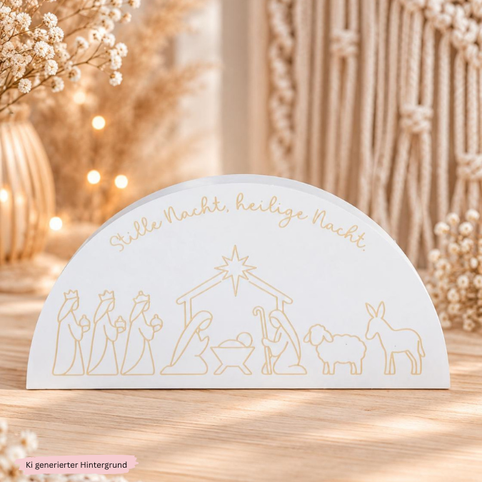 1 STL 3D Druck Datei Krippe zum beleuchten Weihnachten für Lichterkette Aufsteller Lichtkrippe 3D-Datei Heilige Nacht mit Deckel zum kleben – Bild 10