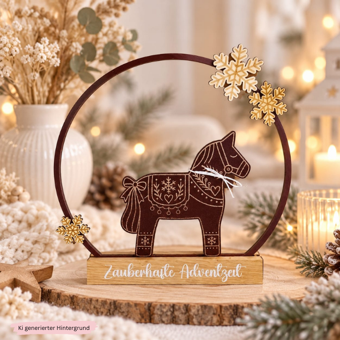 SVG Laser Datei Winter 6 Designs Dalapferd Klötzchen Datei Winterdeko Hygge Home Skandi Klötzchenbogen Laserdatei SVG Datei Dala – Bild 4