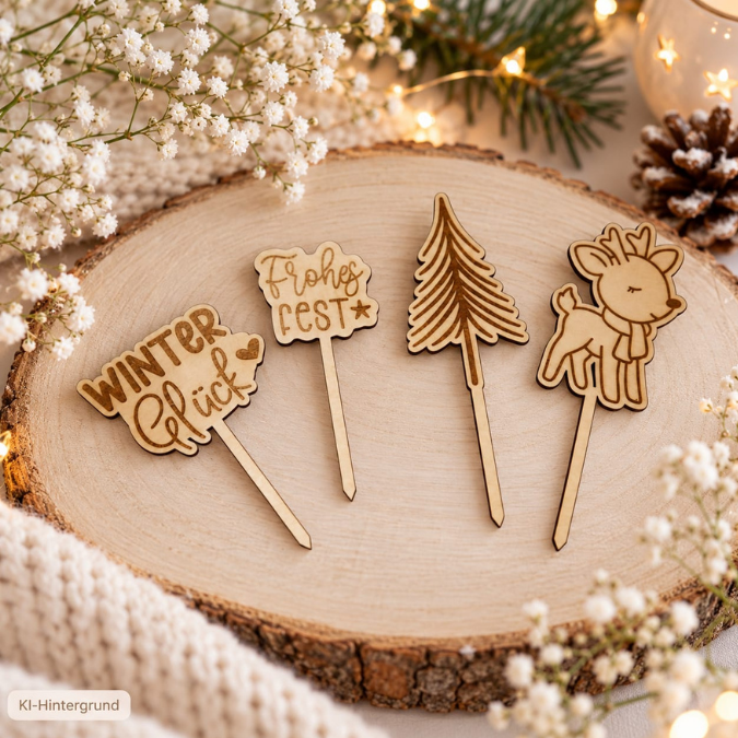 SVG Laserdatei XXL Stecker und Anhänger Weihnachten über 50 Designs Geschenkanhänger Winter Skandi SVG Datei Geschenkverpackung – Bild 6