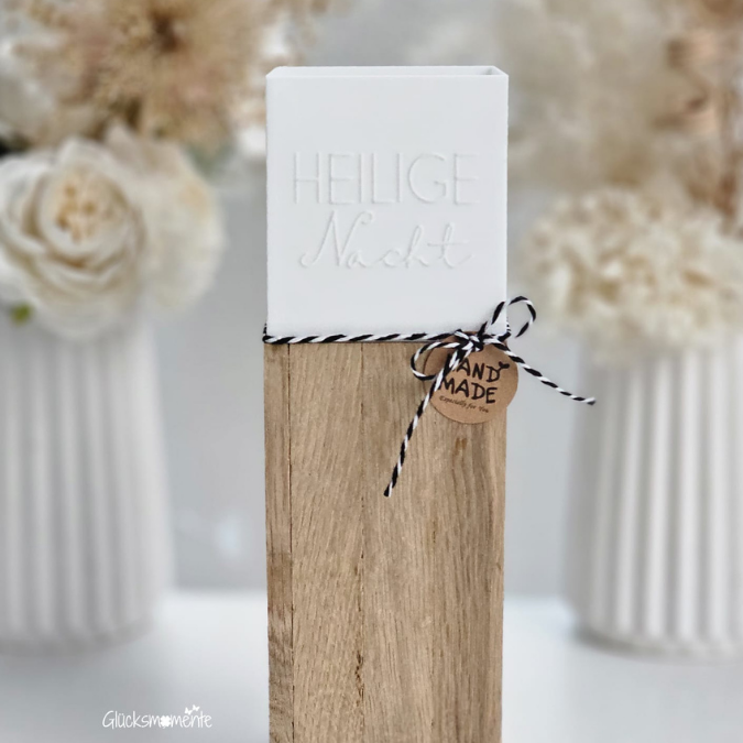 3D Druck Datei STL Windlicht für LED Lichter eckig SKALIERBAR Krippe Krippenszene stille Nacht heilige Nacht Weihnachten Klötzchenwindlicht – Bild 13