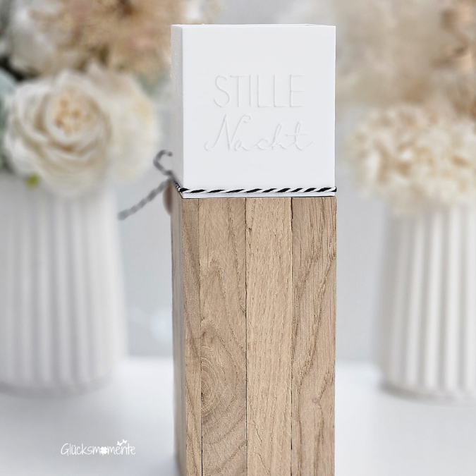 3D Druck Datei STL Windlicht für LED Lichter eckig SKALIERBAR Krippe Krippenszene stille Nacht heilige Nacht Weihnachten Klötzchenwindlicht – Bild 5