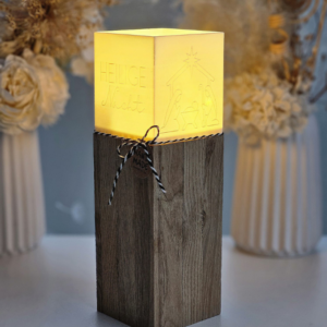 3D Druck Datei STL Windlicht f&uuml;r LED Lichter eckig SKALIERBAR Krippe Krippenszene stille Nacht heilige Nacht Weihnachten Kl&ouml;tzchenwindlicht