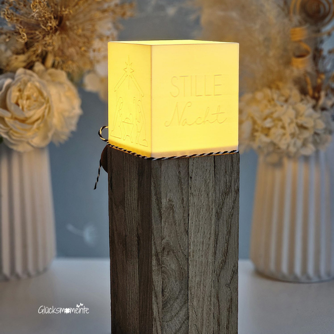 3D Druck Datei STL Windlicht für LED Lichter eckig SKALIERBAR Krippe Krippenszene stille Nacht heilige Nacht Weihnachten Klötzchenwindlicht – Bild 10
